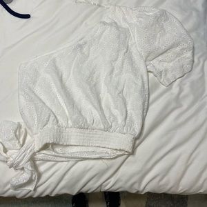 Cropped off the shoulder top